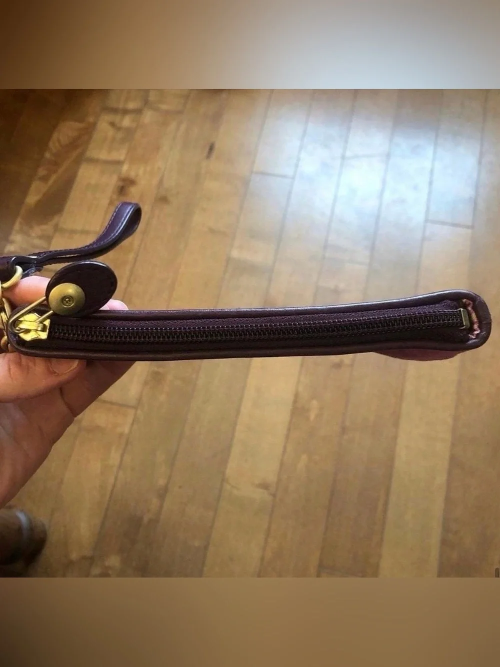 Vintage Juicy Couture Y2K Purple Velvet Wristlet with Embroidered Crest
